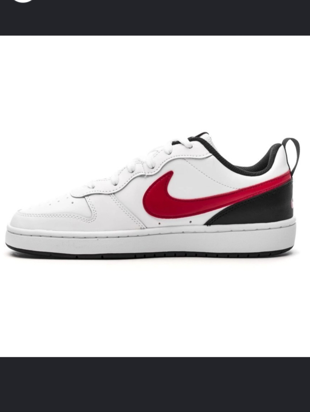 Nike Low-Top Sneaker in White And Red